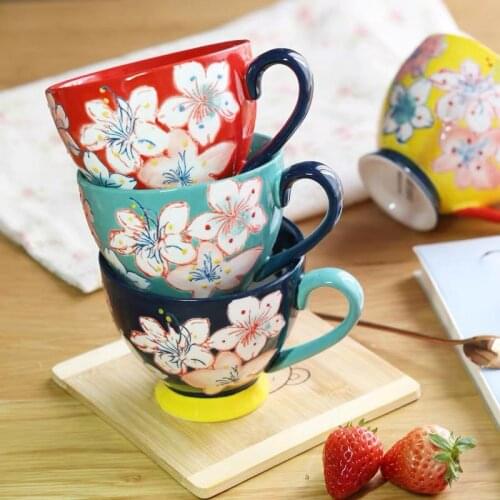 European Style Tea Cup Set Bone China Tea Cup And Saucer Set Floral Pattern Ceramic Coffee Cup Porcelain Drinkware Gift For Girl