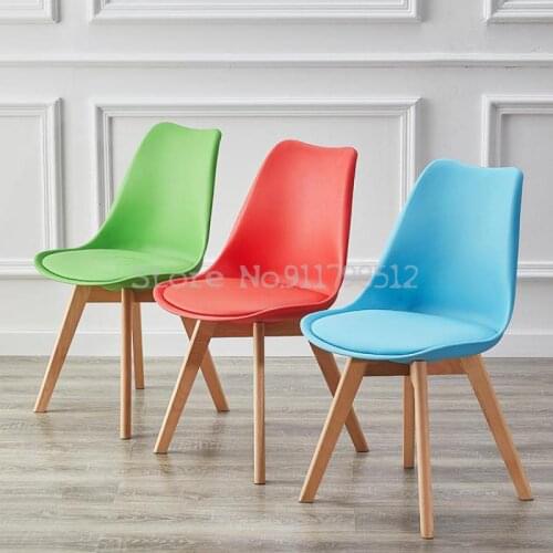 Nordic Cloth Yims Dining Chair Simple Leisure Creative Negotiation Chair Solid Wood Makeup Stool Plastic Back Chair