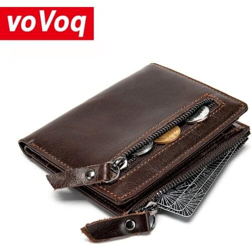 2020 New Arrival Gift for Men Coffee Fashion Solid Mens Wallet Soft Leather Money Holder Wallet Bifold Cash Zipper Hasp Wallets