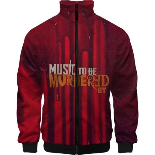 New Kpop Music to Be Murdered by Style Rap Singer Eminem 3D Colour Print Stand Collar Zipper Raglan Autumn Sweatshirt clothes