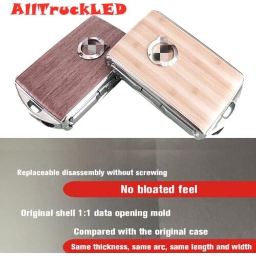 New Keyless Entry Remote Control Refit Real Wooden Car Key Shell for Volvo S90 S60 XC40 V60 V90 XC60 XC90 For polestar Key Case