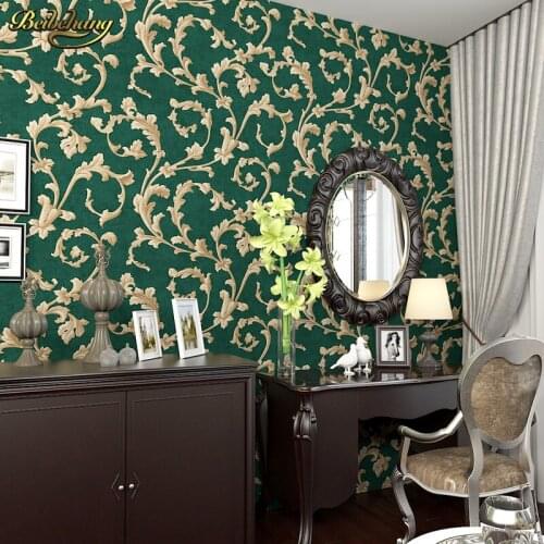 Beibehang papel de parede American country bedroom living room TV backdrop wallpaper retro buttercup sweet potato leaves