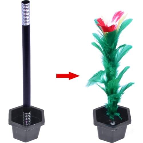 Stick to Flower Comedy Appearing Magic Tricks Appearing Flower In Pot From Wand (Big size) Funny Magia Show Toys for Children