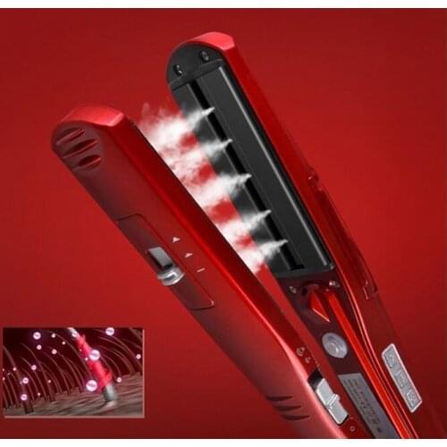 Steam hair straightener Electric flat iron steampod ceramic straightner Hair styling tools kemei straightening plate wafers