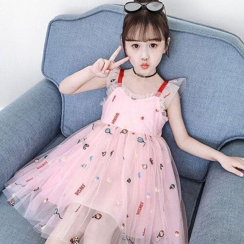 EACHIN Girls Dresses New Sweet Princess Dress Baby Kids Girls Tulle Tutu Ball Gown Dress Wedding Party Dresses Children Clothing