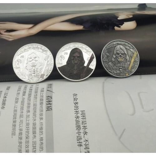 The Ghost Scream killer silver plated coin badge evil spirits monster badge 40 mm souvenir collectible decoration coin