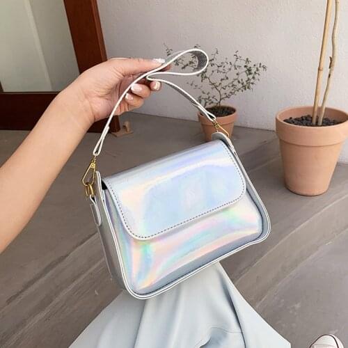 2021 Luxury Laser Shoulder Bag Designer Handbags For Women Large Capacity Flap Baguette Bags Fashion Female Underarm Bag