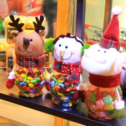 Christmas Candy Jar Santa Claus /Snowman/Elk Kids Christmas Gift Decoration Brand new RH