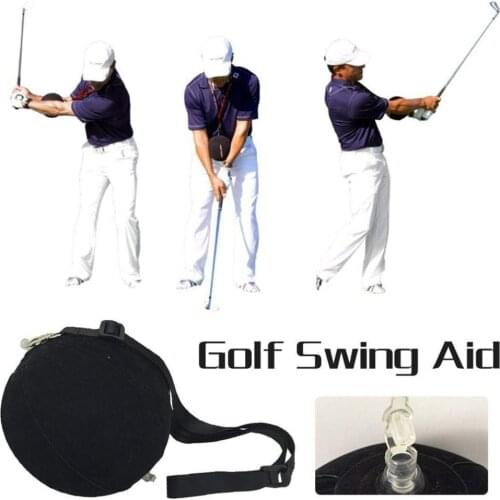 Golf Swing Trainer Ball With Golf Smart Inflatable Assist Posture Correction Training For Golfers Beginer Black With Air Pump