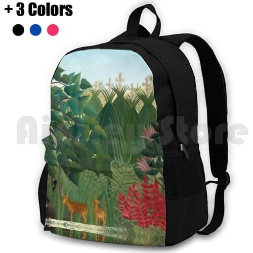 Henri Rousseau-The Waterfall Outdoor Hiking Backpack Waterproof Camping Travel Henri Rousseau The Waterfall Henri Rousseau
