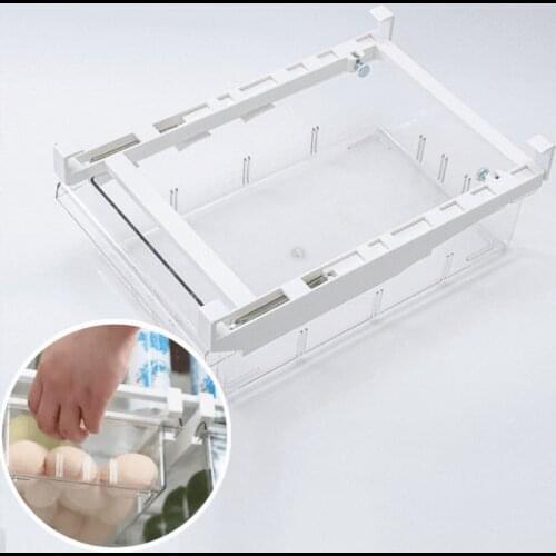 Refrigerator Drawer 1/4/8 Compartment Refrigerator Drawer Organizer Transparent Fridge Storage Bin Containers For Pantry Freezer