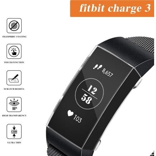 Full Cover Screen Protector Frame Case for Fitbit Charge 3 Smart Watch Soft TPU Protective Skin Cases for Charge3 Shell Bumper