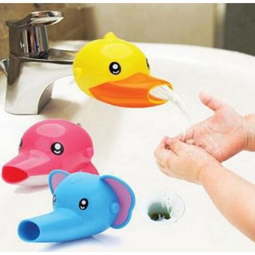 1 pc Free shipping Happy Fun Animals Faucet Extender Baby Tubs Kids Hand Washing Bathroom Sink Gift Fashion and Convenient
