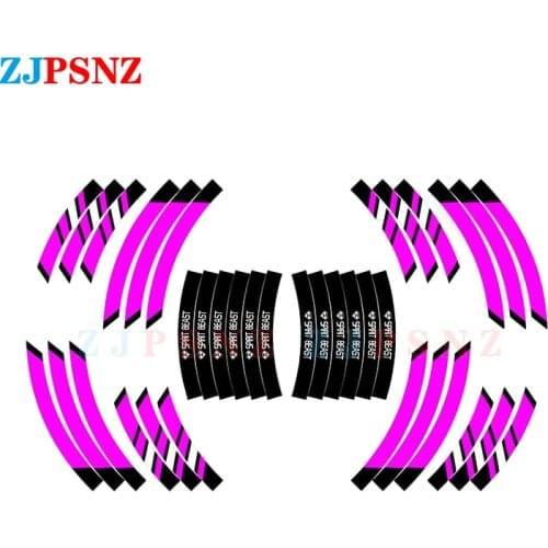 10/12/14/17/18 inch Strips Motorcycle Tire Stickers Waterproof Modified Reflective Wheel Stickers PVC Film Electric Scooter