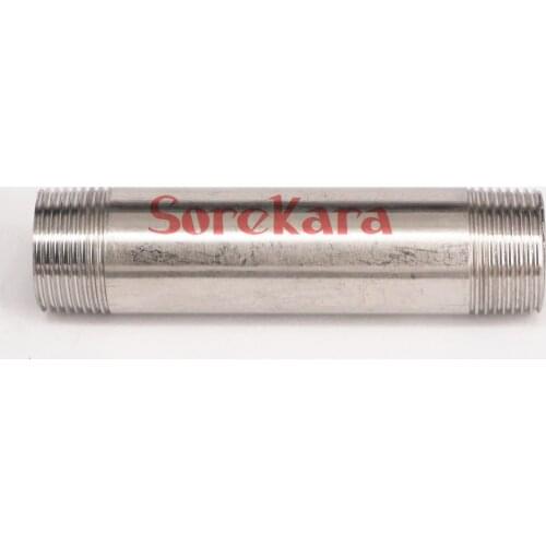 3/4" BSP Equal Male Thread Length 100mm Barrel Nipple 304 Stainless Pipe Fitting Connector Coupler water oil air