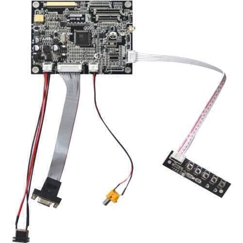Free Shipping KYV-N2 V1 VGA 2AV Reversing LCD Controller Board For 7inch AT070TN92 800x480 50Pin TTL Screen