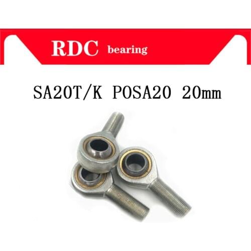 Free Shipping SA20T/K POSA20 rod end bearing 20mm High quality right hand thread male joint bearing factory direct