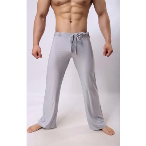 Brand Man Long Pant Sleepwear Comfy Breathable Slip Mans Sleep Bottoms Mens Casual Trousers Homewear Pants Pajama Loose Solid