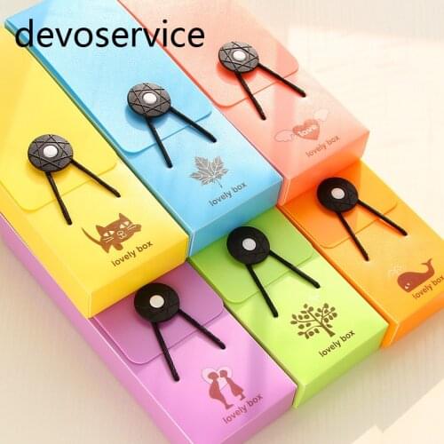 Free Shipping Candy Color Cartoon Plastic Pencil Case School Pencil Bag Students Stationery School Supplies
