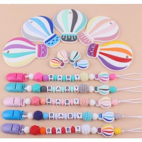 Baby Pacifier Balloon Style Exercise Teeth Silicone Cute Cartoon Chewable DIY Smoothing Teether for Infant
