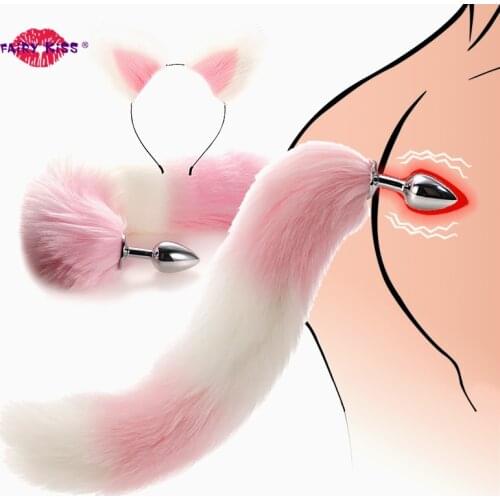 Long Anal Fox Tail Metal Butt Plug Cat Tail Anal Plug Set Adults Products Bdsm Buttplug Erotic Goods Sex Toys For Couple Cosplay