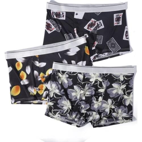 Mens Underwear Sexy Men Briefs Printed Gay Panties Comfortable Man Underpants Mid-Rise Slips Cuecas Masculinas Simple Brief 88