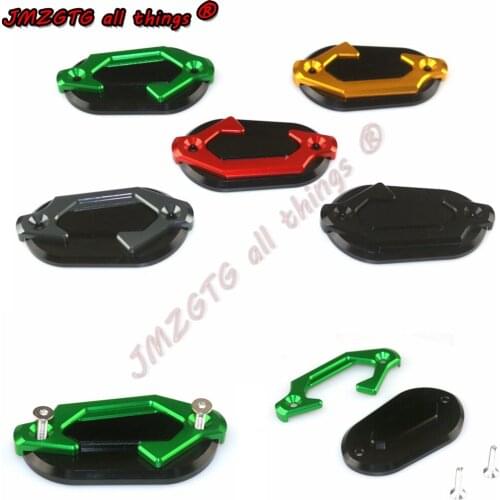 Motorcycle CNC Brake Resevoir Cap For KAWASAKI NINJA400 2018 2019 Front Brake Reservoir Cover Cap Oil can lid