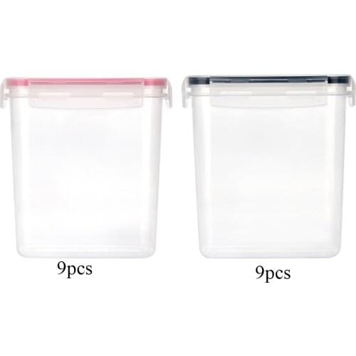 1.6L Reusable Clear Food Storage Dispenser Container Flip Lid Cereal Dry Food Storage