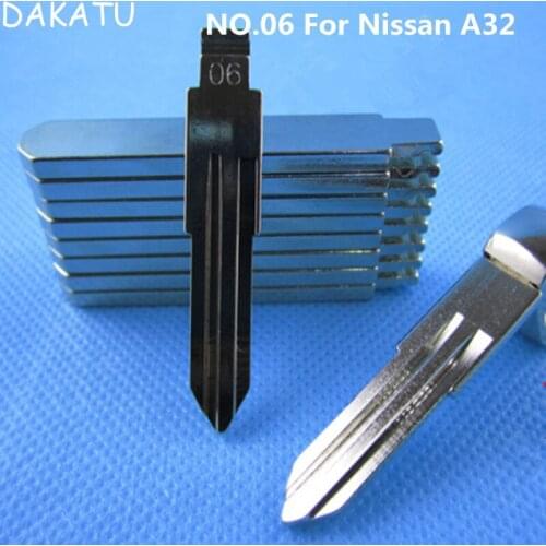 DAKATU NO.06 Key Blade For Nissan A32 Bluebird Cefiro Flip Remote Key Blade Car Blank key blade 06#KEY BLADE