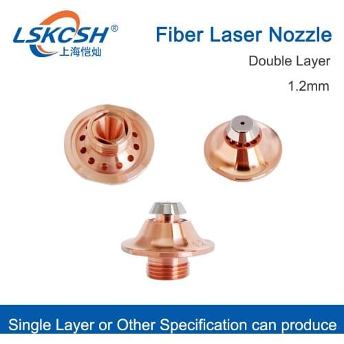 LSKCSH 20Pcs/Lot 71570023 S1.2FE 71568227 D1.2FE Fiber Laser Nozzle ECO Double Layer ECO Cut Chrome Plated