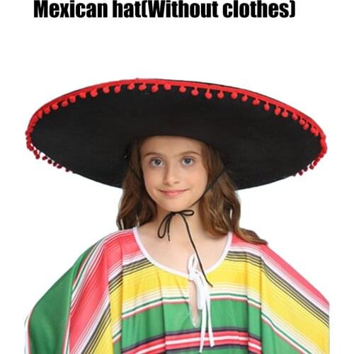 Mexican Carnival Hat Cosplay Prop Colorful Mexican Hat for Halloween Masquerade Party birthday party Tabletop Party Supplies