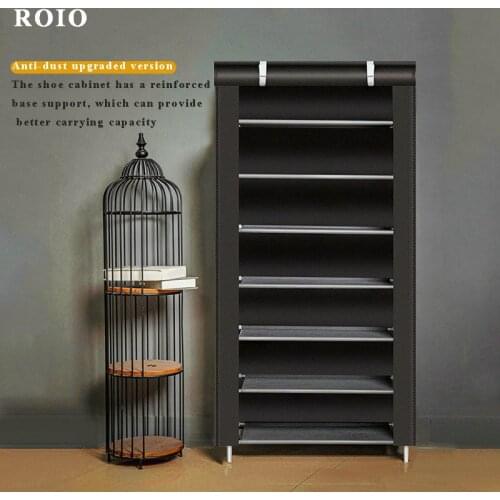 Multi-layer Shoe Cabinet Nonwoven Fabric Dustproof Shoe Rack Removable Home Space-saving Stand Holder Entryway Shoe Organizer