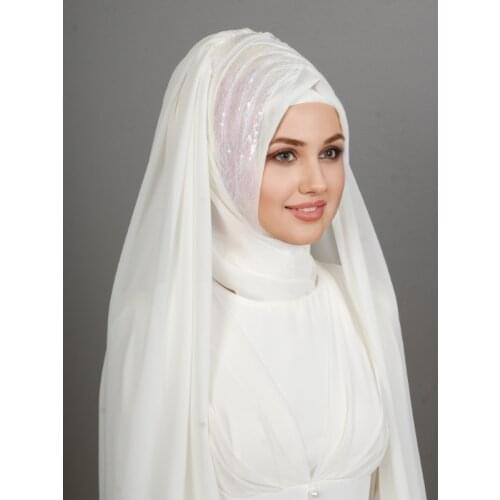 Muslim bubble chiffon hijab scarf women solid color soft long shawls and wraps Georgette islamic islamic scarf ladies hijabs