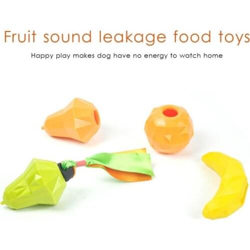 Soft Rubber Material Dog Puppy Chew Toys Funny And Interactive Dog Squeak Toy Pet Supplies Pet Fruit Sound Leakage Food Toys