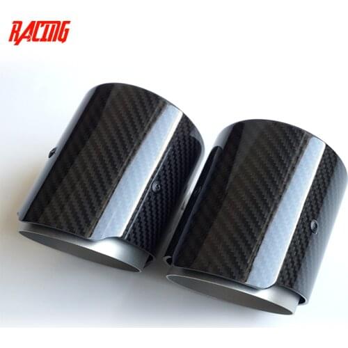 Carbon Fiber Exhaust tips Carbon fiber for M Performance Exhaust Muffler pipe for B*W F87M2F80M3F82F83M4 Direct Fit Universal