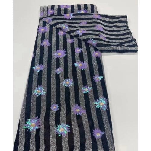 JNP Nigerian African Sequins Lace Fabric High Quality French Mesh Tulle for Party