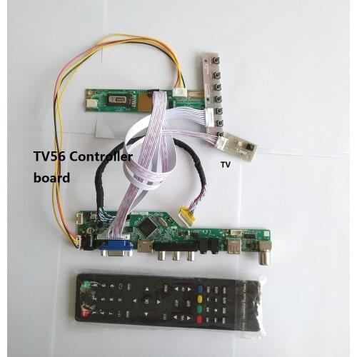 Laptop LCD compatabl panel controller driver board kit UNIVERSAL display Screen HDMI-compatible TV56 LED LCD AV VGA USB Card