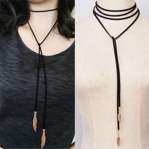 2018 Charm Fashion Style Choker Necklace Black Leather Velvet Strip Women Collar Party Jewelry Neck Accessories Chokers