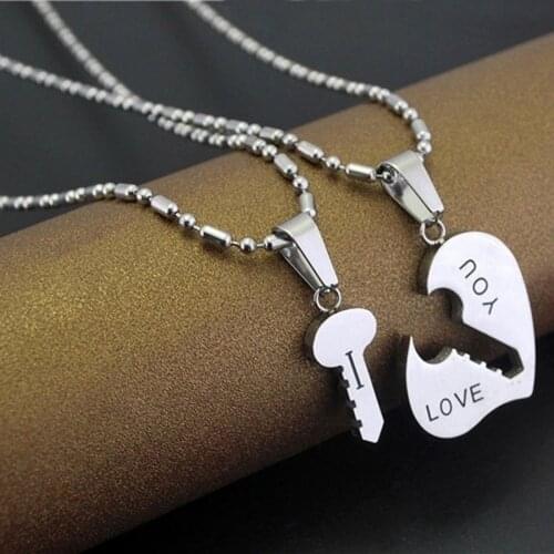 Couple I Love You Pendant Necklace Lover Couple Jewelry For Men Women
