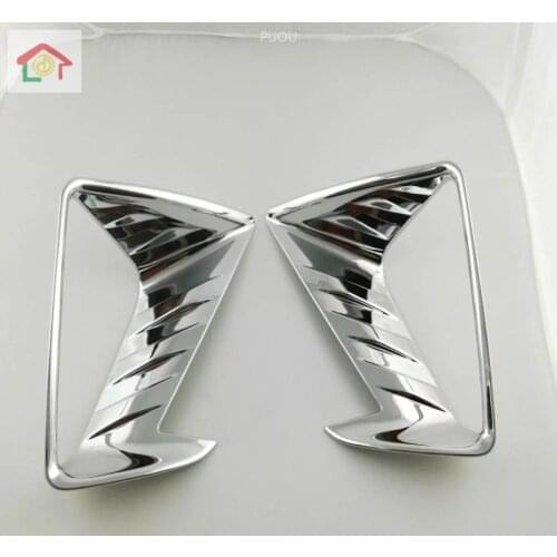 Fit For Toyota RAV4 2016 2017 2018 Car Front Fog Light Lamp Cover Stickers Molding Bezel Styling Chrome ABS Accessories 2pcs/set