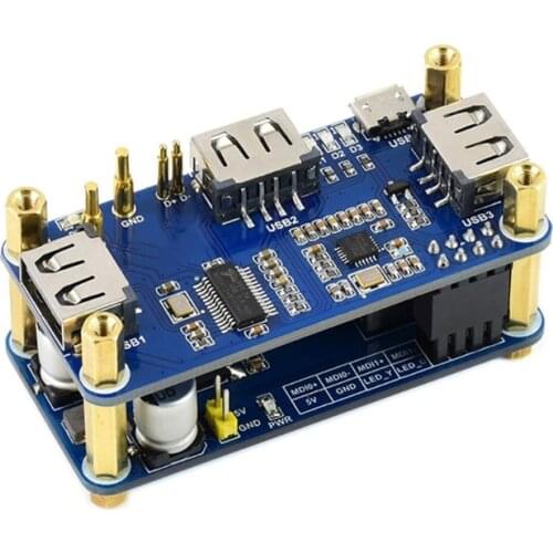 Raspberry Pi PoE Module Power Over Ethernet 3xUSB Hub Expansion Board Suitable for Raspberry Pi Zero W Wh Series