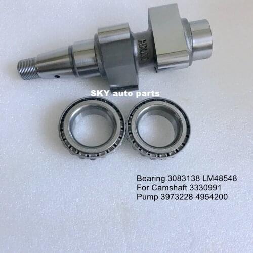 Camshaft with bearings assy 3330991 for Pump 3973228 4921431 4088604 4954200 5311171 6745-71-1150 (1 camshaft + two bearings)