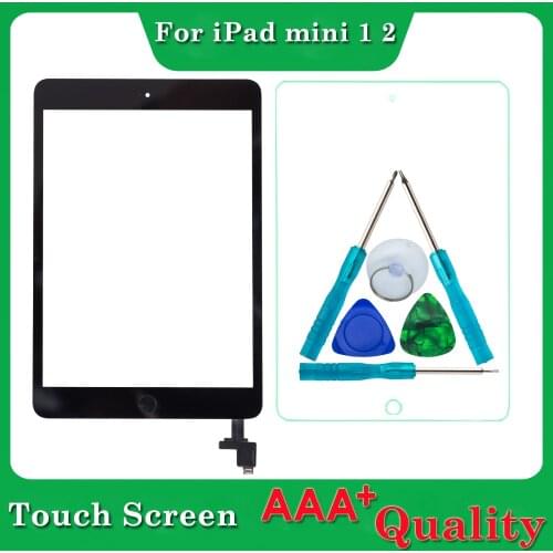 Touch Screen For iPad min1 2 A1432 A1454 A1455 A1489 A1490 A1491Digitizer Sensor Glass Panel With Tools+Tempered Glass+Adhesive