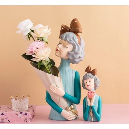 Moden Gorgeous Girl Resin Art Statue Gift Fairy Accessori Fashion Style Sculpture Ornaments Tabletop Figurines Home Decoration