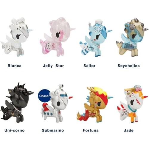 Tokidoki New Mermaid Family 3 Generation Blind Box Collection Cute Doll Unicorn Action Figure Kids Gift