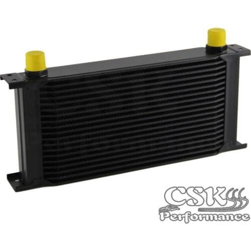 Universal 19 Row AN10 Engine Transmission 248mm Oil Cooler Black / Silver