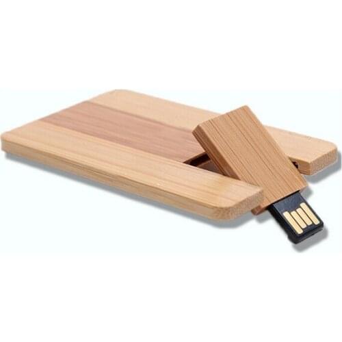 High Quality Wooden Creative Card USB Flash Drive 2TB 1TB 64GB 128GB 256GB Gift USB 2.0 Flash Memory Card Pen Drive Pendrive
