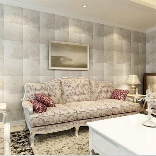 Wellyu Living room dining room modern simple three-dimensional square checkerboard bedroom bedside imitation striae