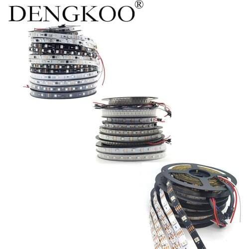 1-5m WS2812B WS2812 RGB Led Light Strips Waterproof Individually Addressable Smart RGB Led Light For Home Decoration Christmas