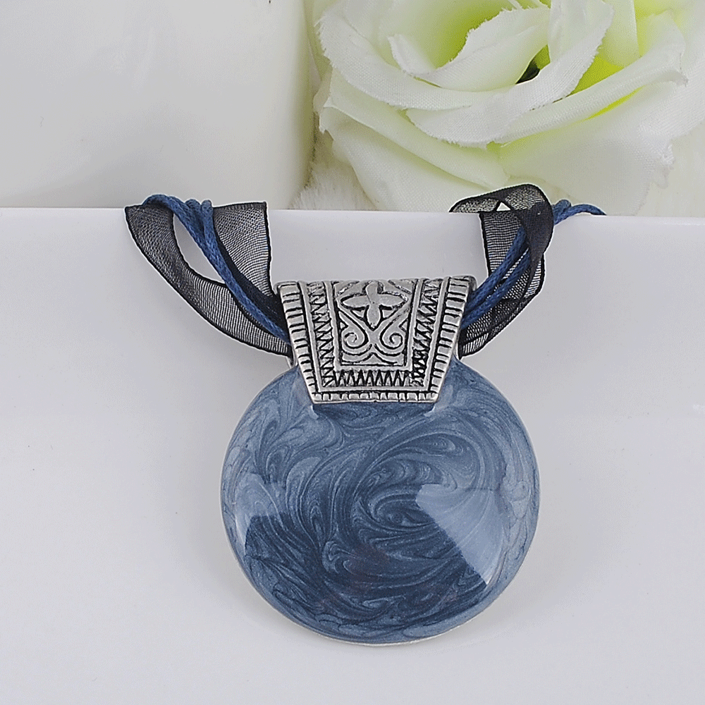 Vintage Geometri Pendant Necklace for Women Brincos Round Enamel Party Steampunk Style Women Party Jewelry Accessories